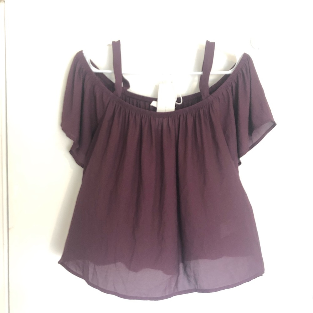 Lush Medium woven blouse - Wine / deep purple